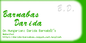 barnabas darida business card